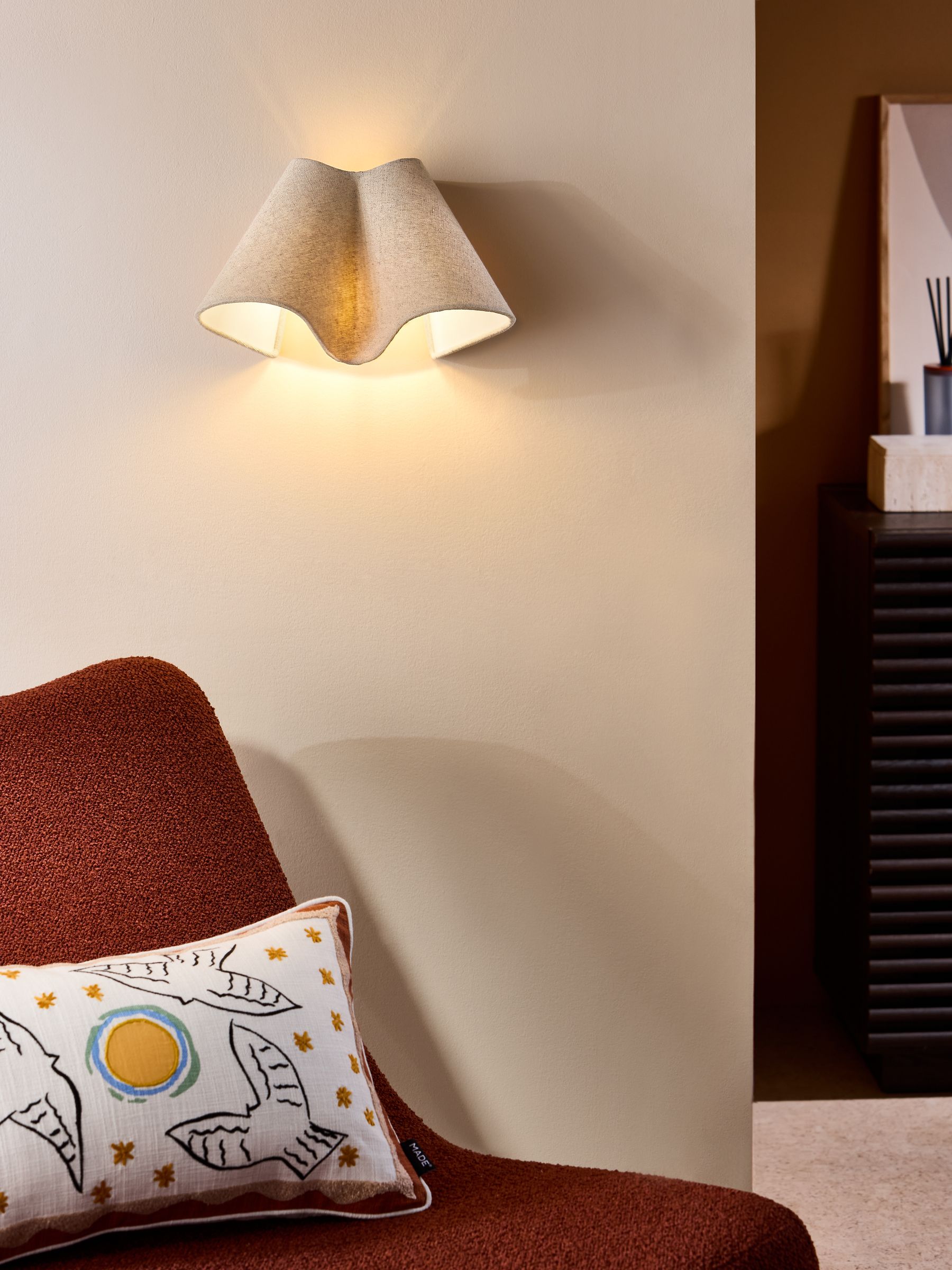 Caspian Wall Light in Cream