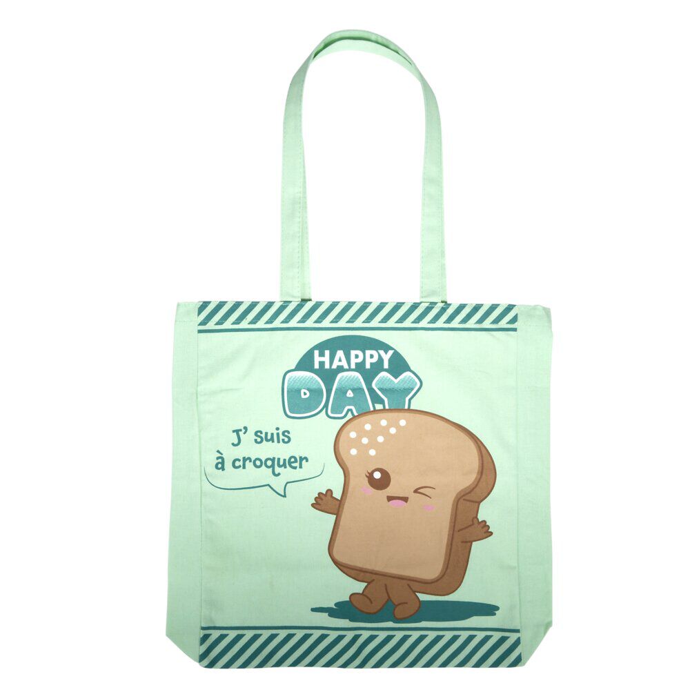 Sac shopping tote bag kawaii "à croquer" 36,5x10xH42cm