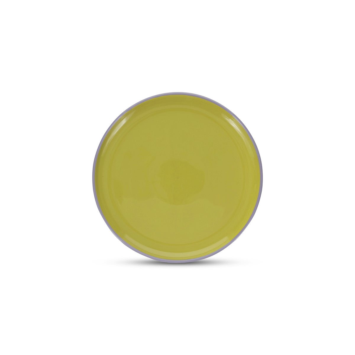 Ona - Plat bord 26xH2,5cm groen/paars Duo - Set van 4