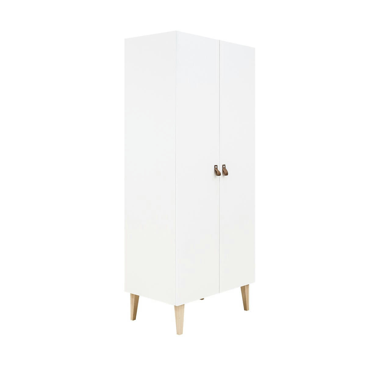 INDY - Armoire 2 portes blanc naturel naturel