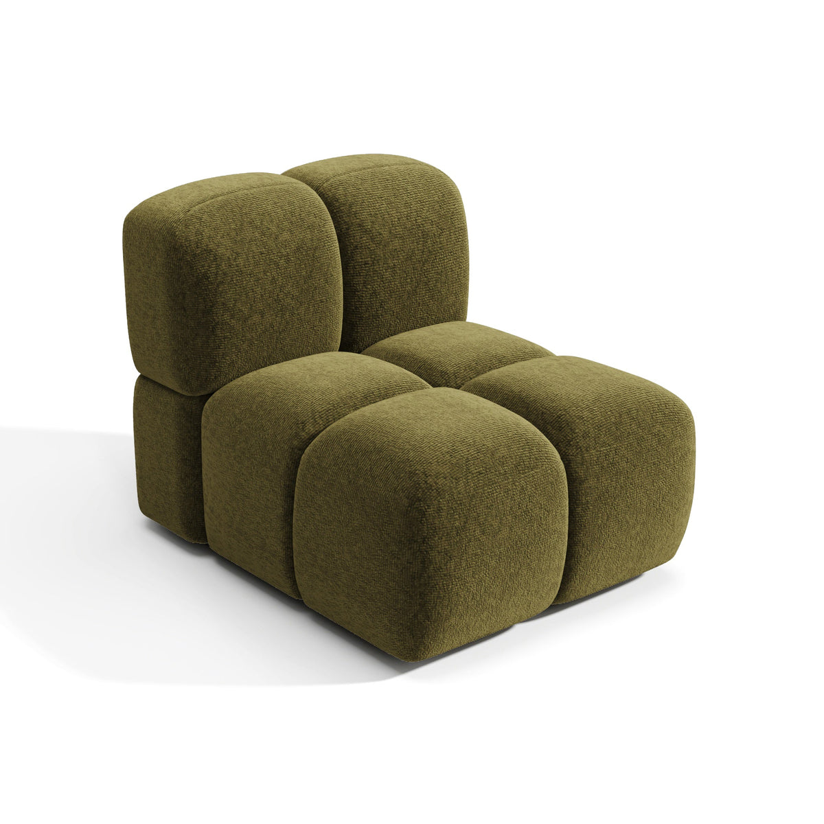 Premium Interiors - Leunstoel MOSS - fluweel met structuur vintage groen 78cm