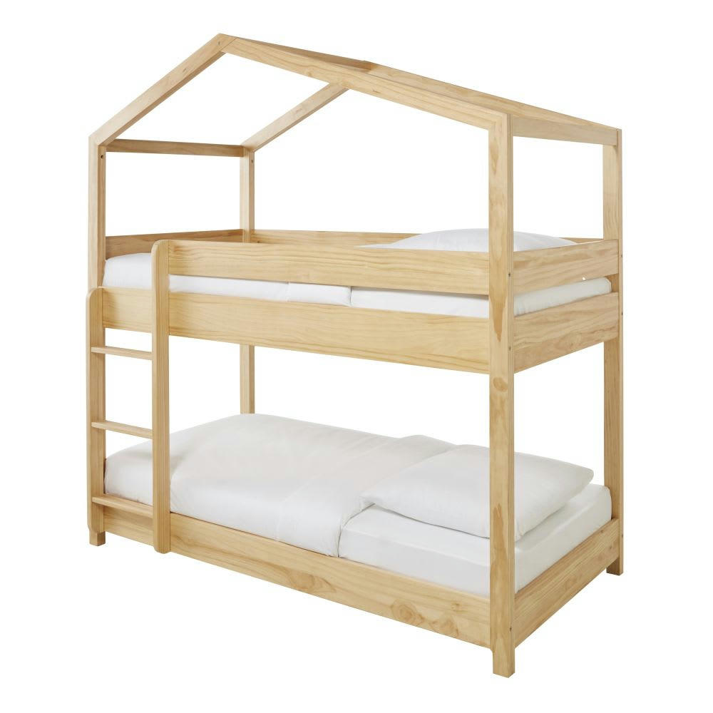 Wild - Lits superposés cabane 90x190 en pin