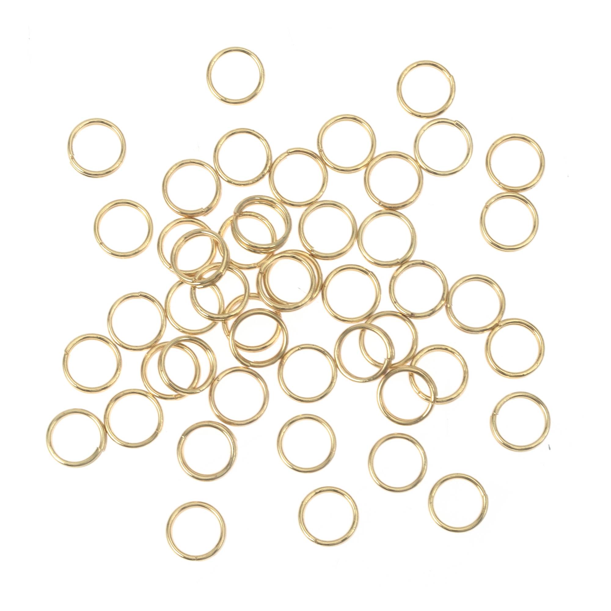 Gold Plated Split Rings 50 Pack