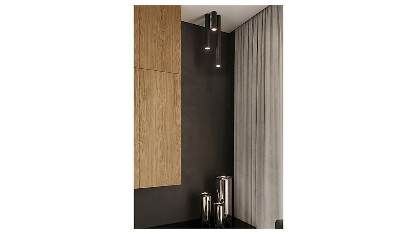 Lampa natynkowa Lagos 60 cm stalowa czarna