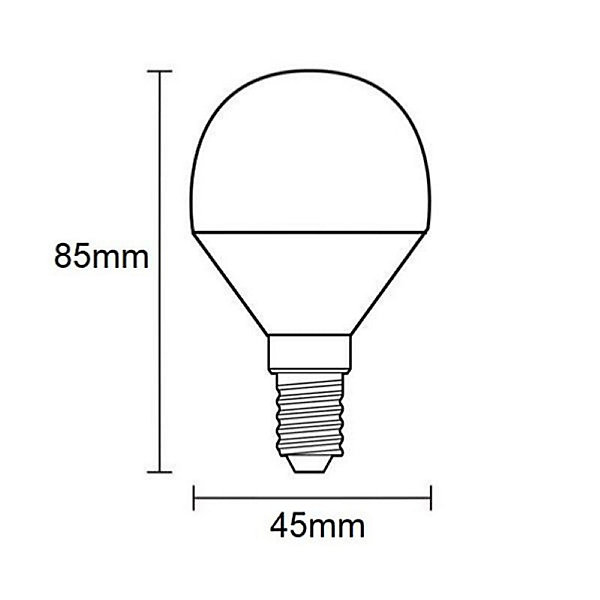 Ampoule LED E14 4W 220V G45 240 degrés - Blanc Neutre 4000K - 5500K - SILAMP