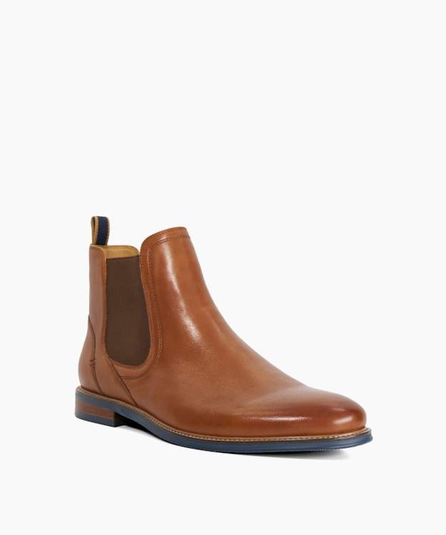 Mckinley Tan - Formal Leather Chelsea Boots