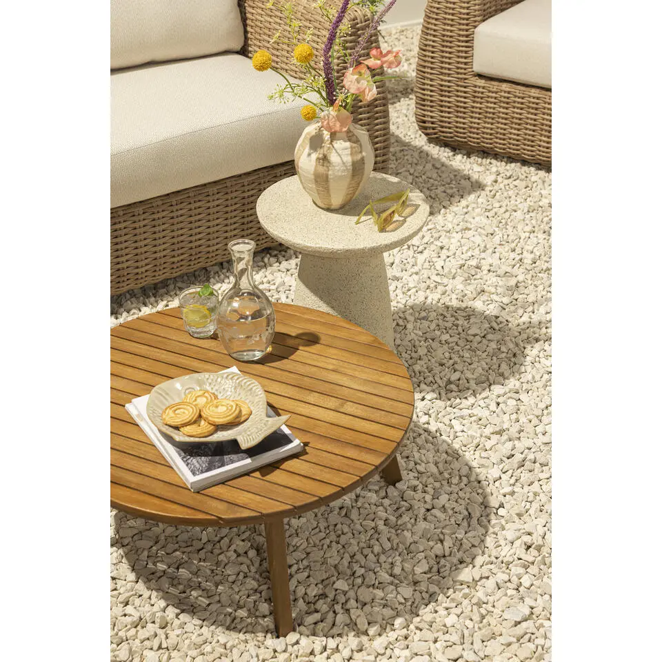 Bijzettafel Durance - donker naturel - 30x70x70 cm