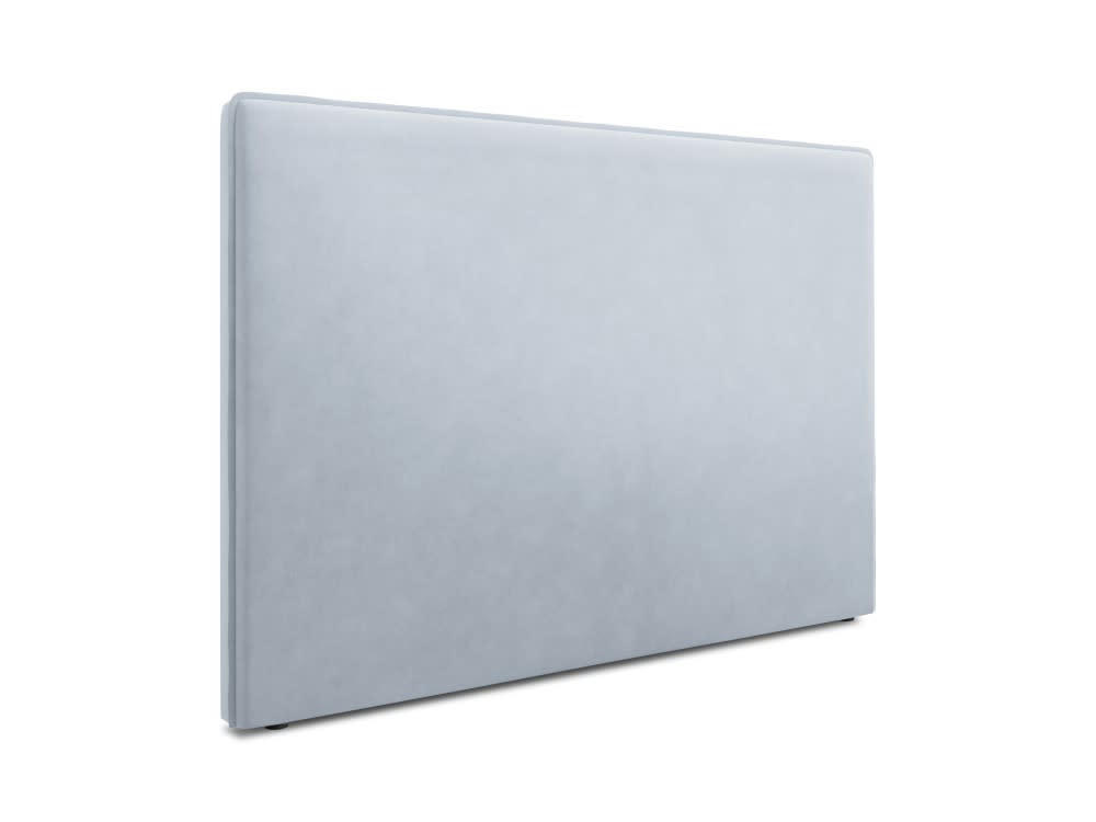 PROVENCE - Tête de lit en velours bleu clair 120x160x10