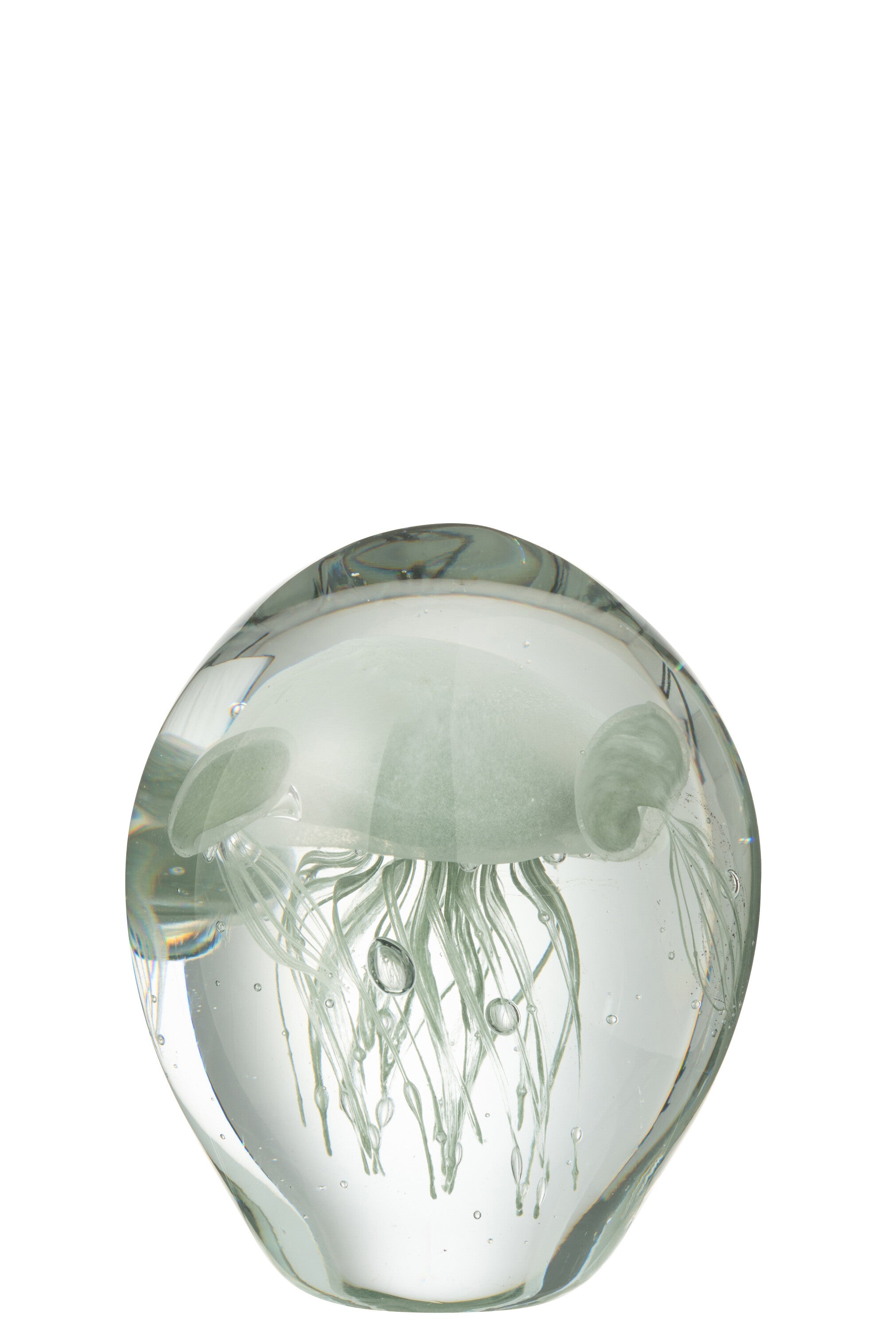 J-Line presse-papier Calypso - glas - transparant/groen - small