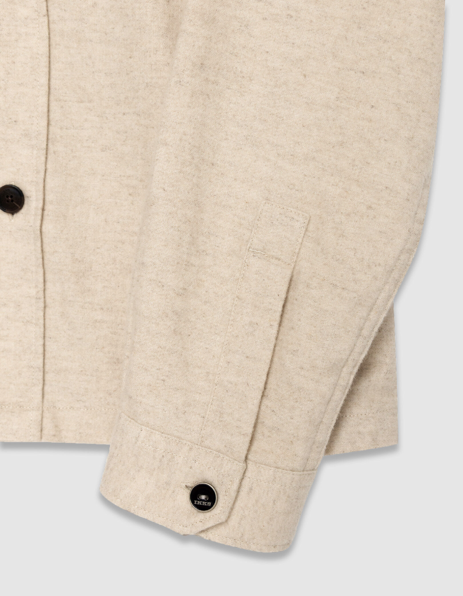 Chemise regular beige flanelle Homme