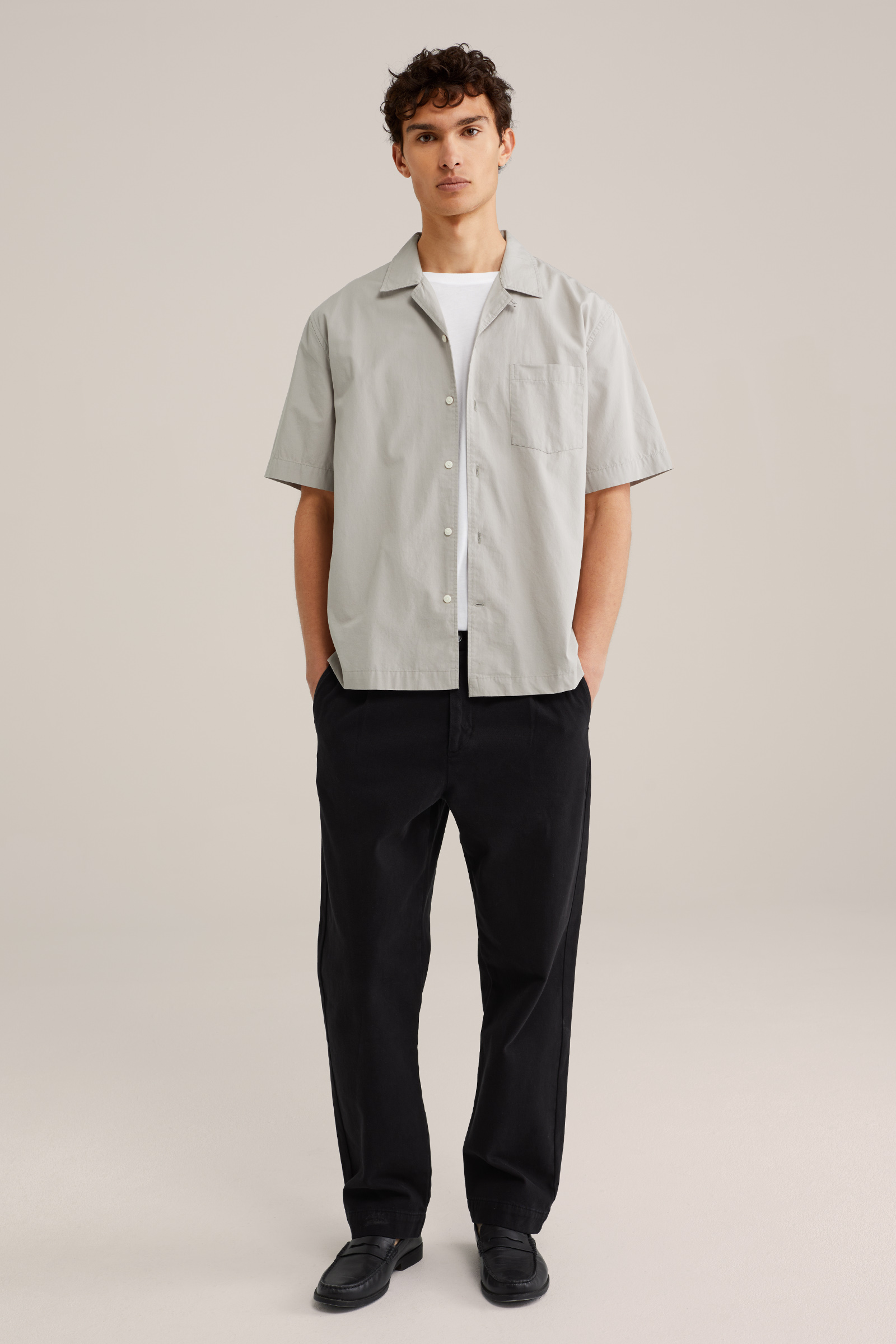 Heren Regular fit overhemd met stretch