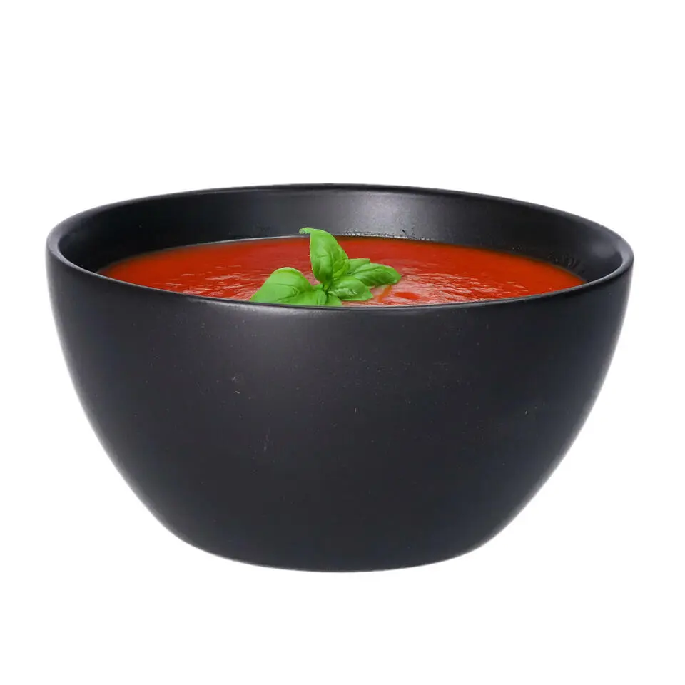 Kom - aardewerk - zwart - stapelbaar - D14 x 7.5 cm - schaaltje