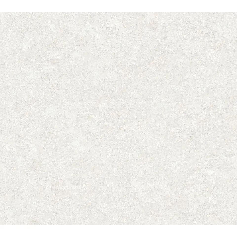 Livingwalls behang effen met schilderachtig effect wit - 53 cm x 10.05 m