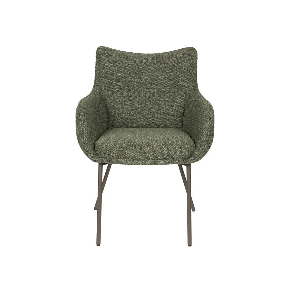 Housecraft Living Jacques Eetkamerstoelen Met Armleuning Groen - Set van 2