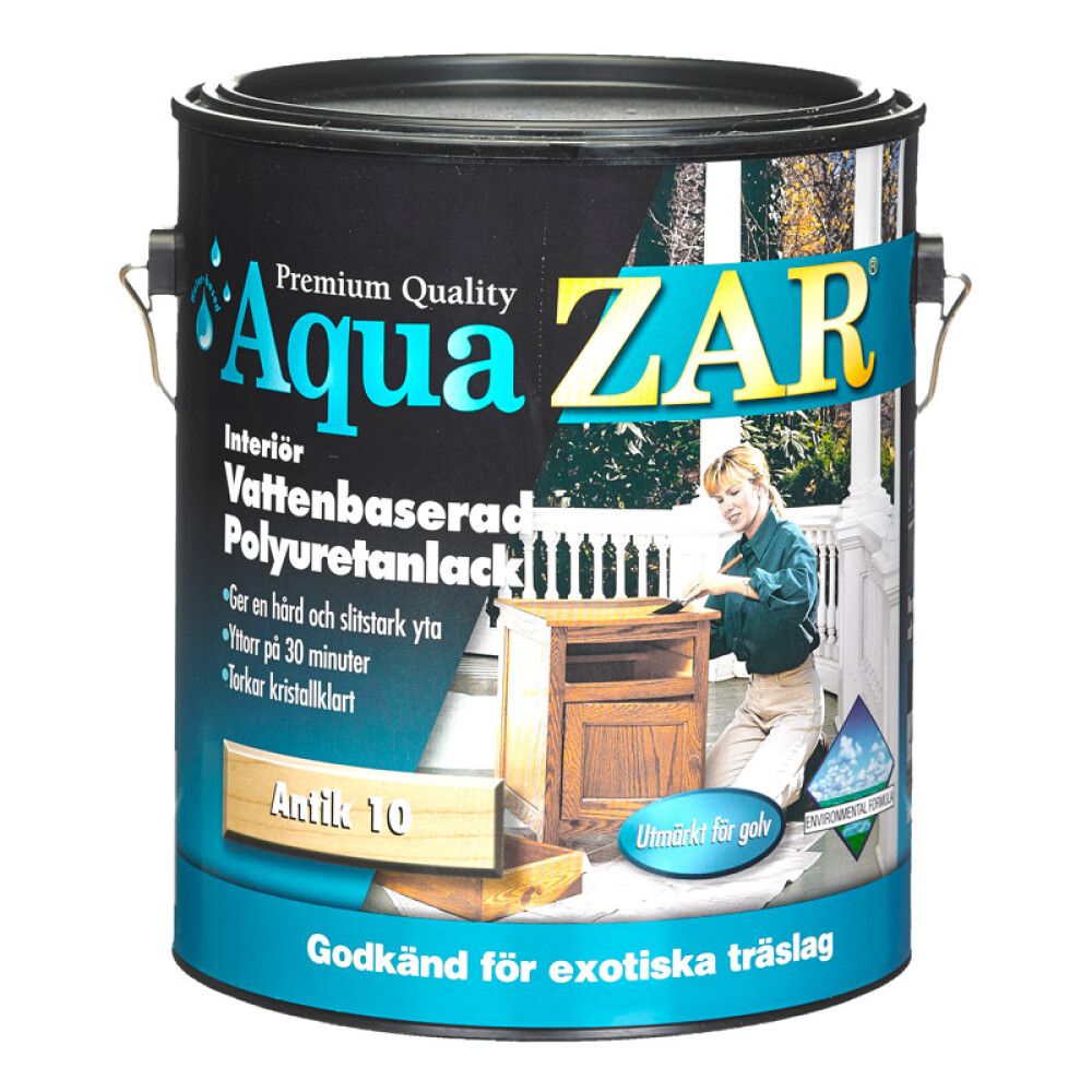 INTERIØRLAKK ZAR AQUA ANTIKK 3,8L