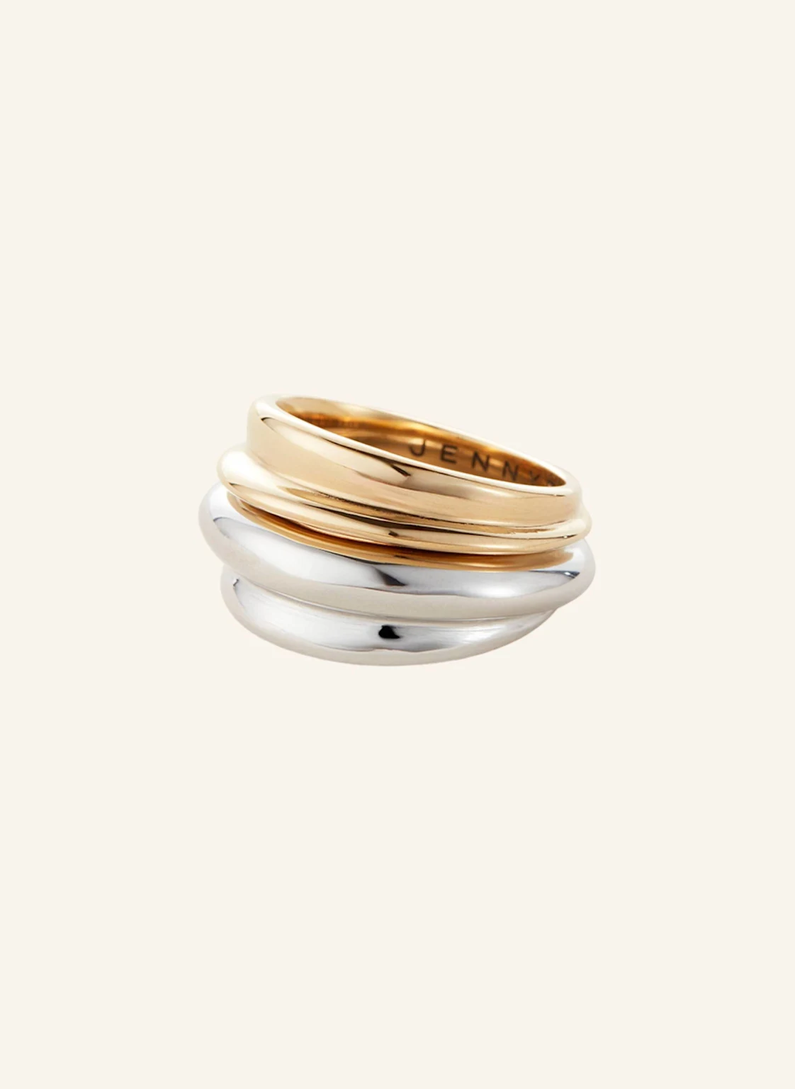 Jenny Bird Ring LENNON RING SET TWO-TONE by GLAMBOU