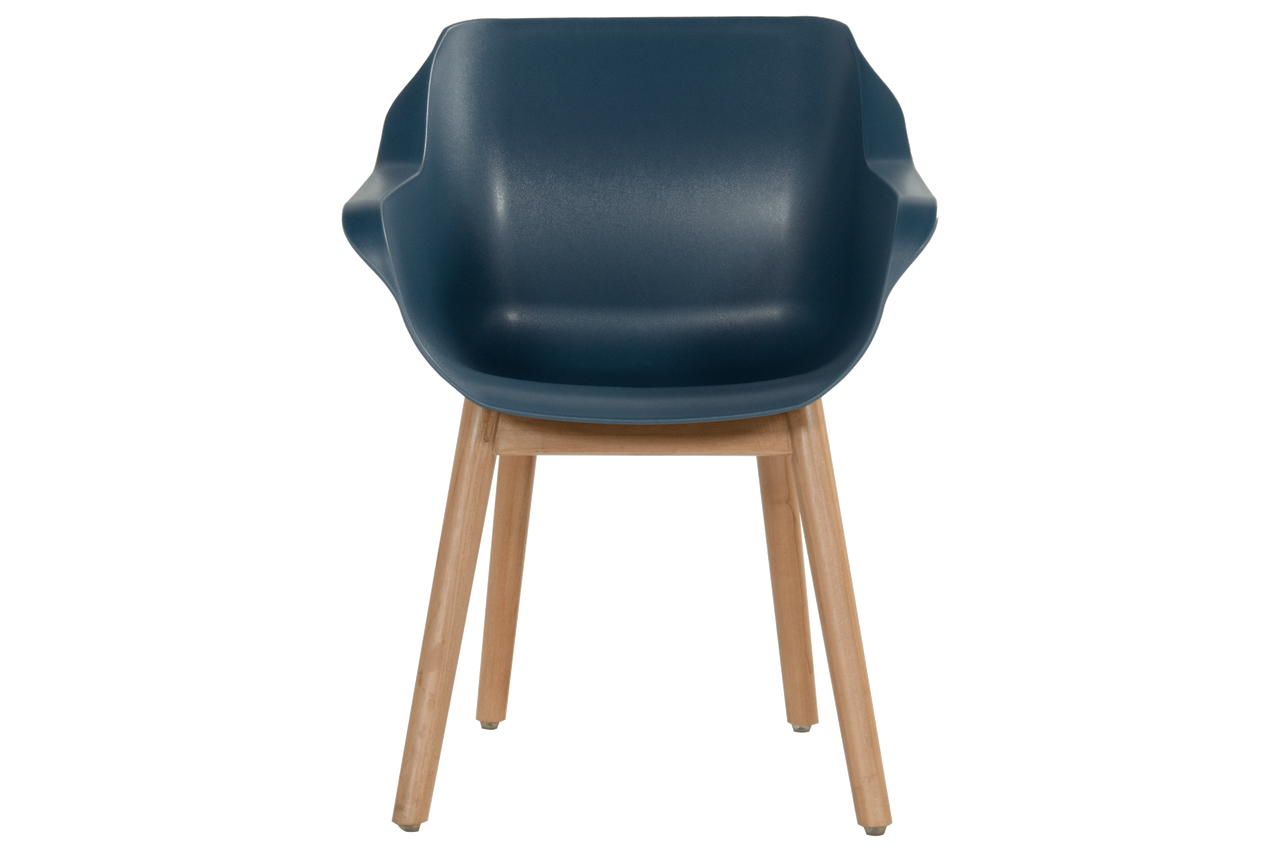Hartman Tuinstoel Sophie Teak - Donkerblauw Kunststof/Hout - Set Van 2