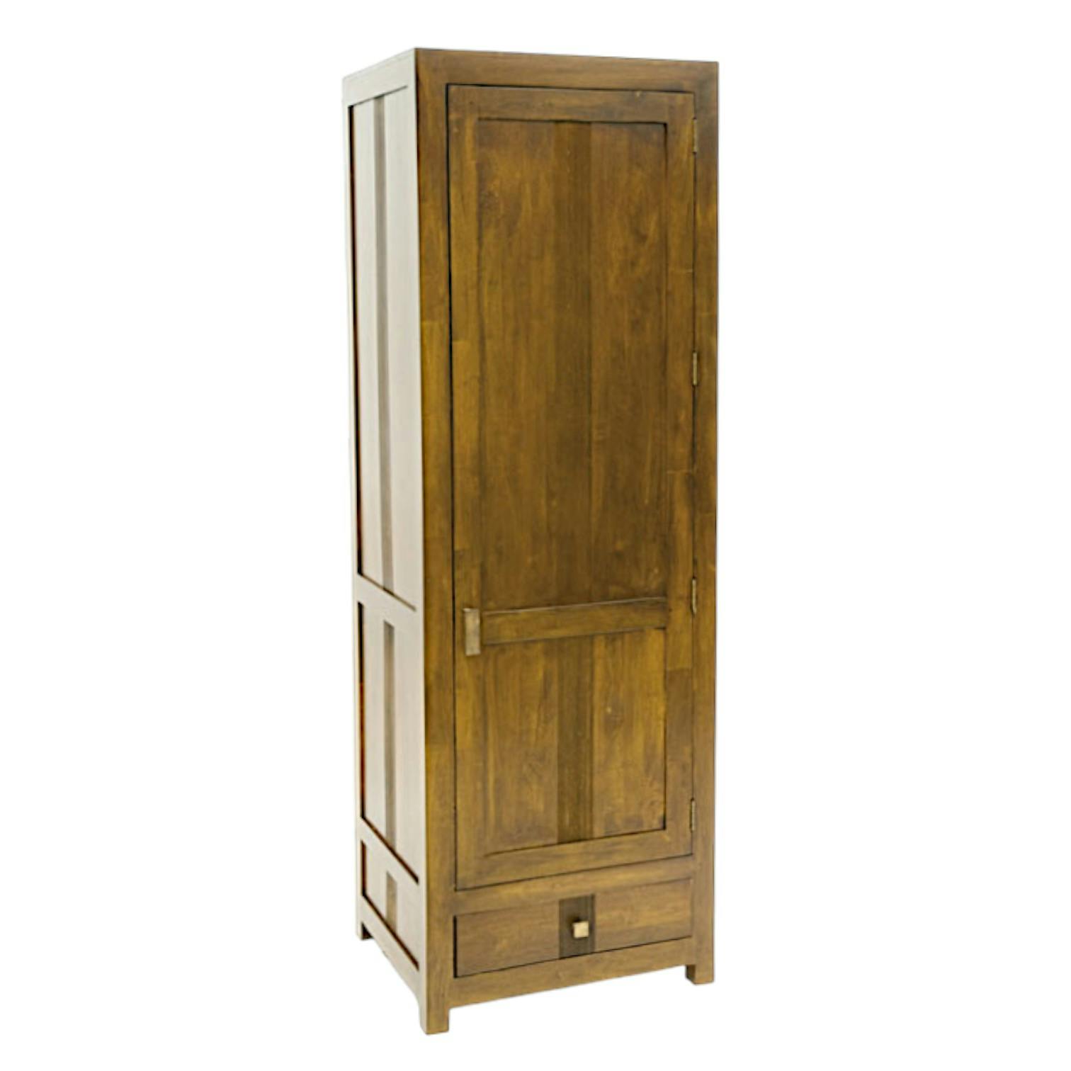 Armoire Bonnetière Hévéa 1 porte, 1 tiroir 65x55x195cm GALA