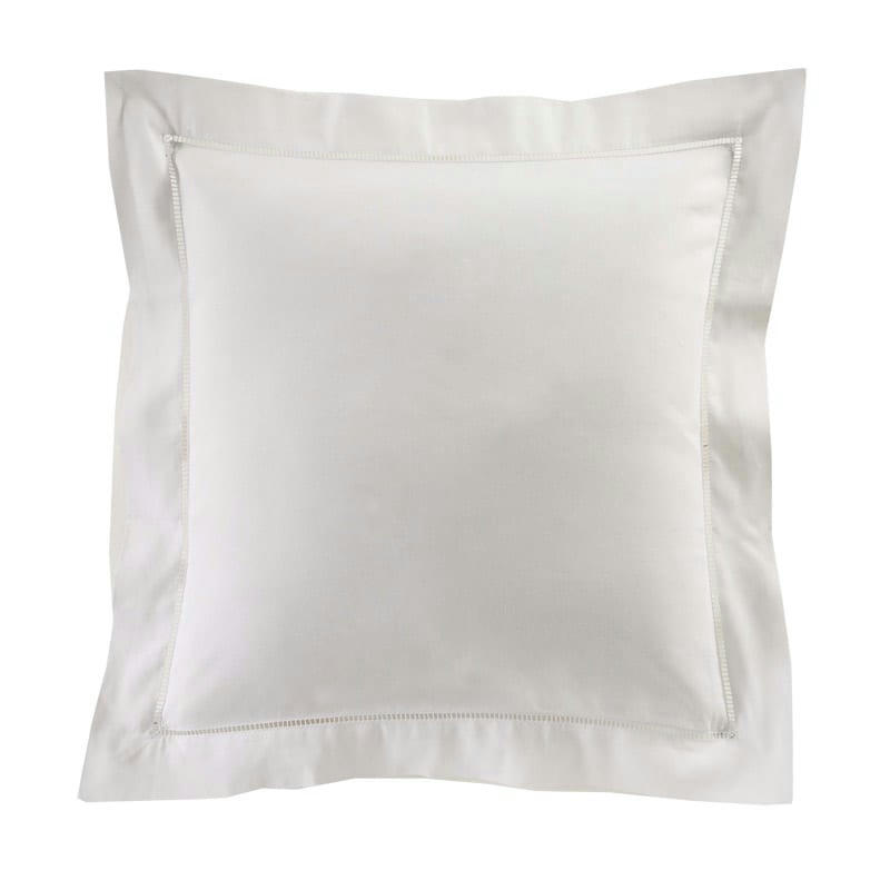 VENISE - Taie d'oreiller en lin métis blanc 31x42
