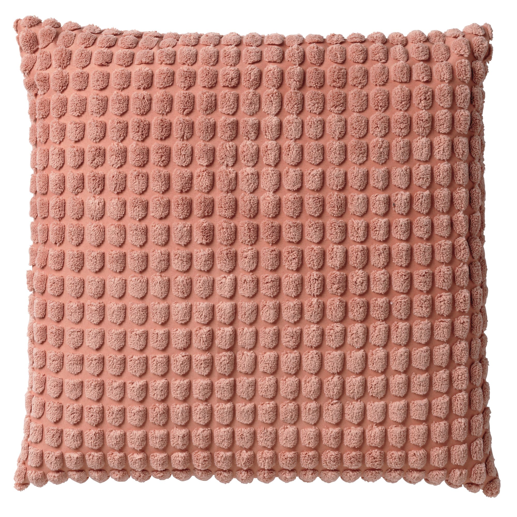ROME - sierkussen 45x45 cm - effen kleur - 3D-structuur - Muted Clay - roze