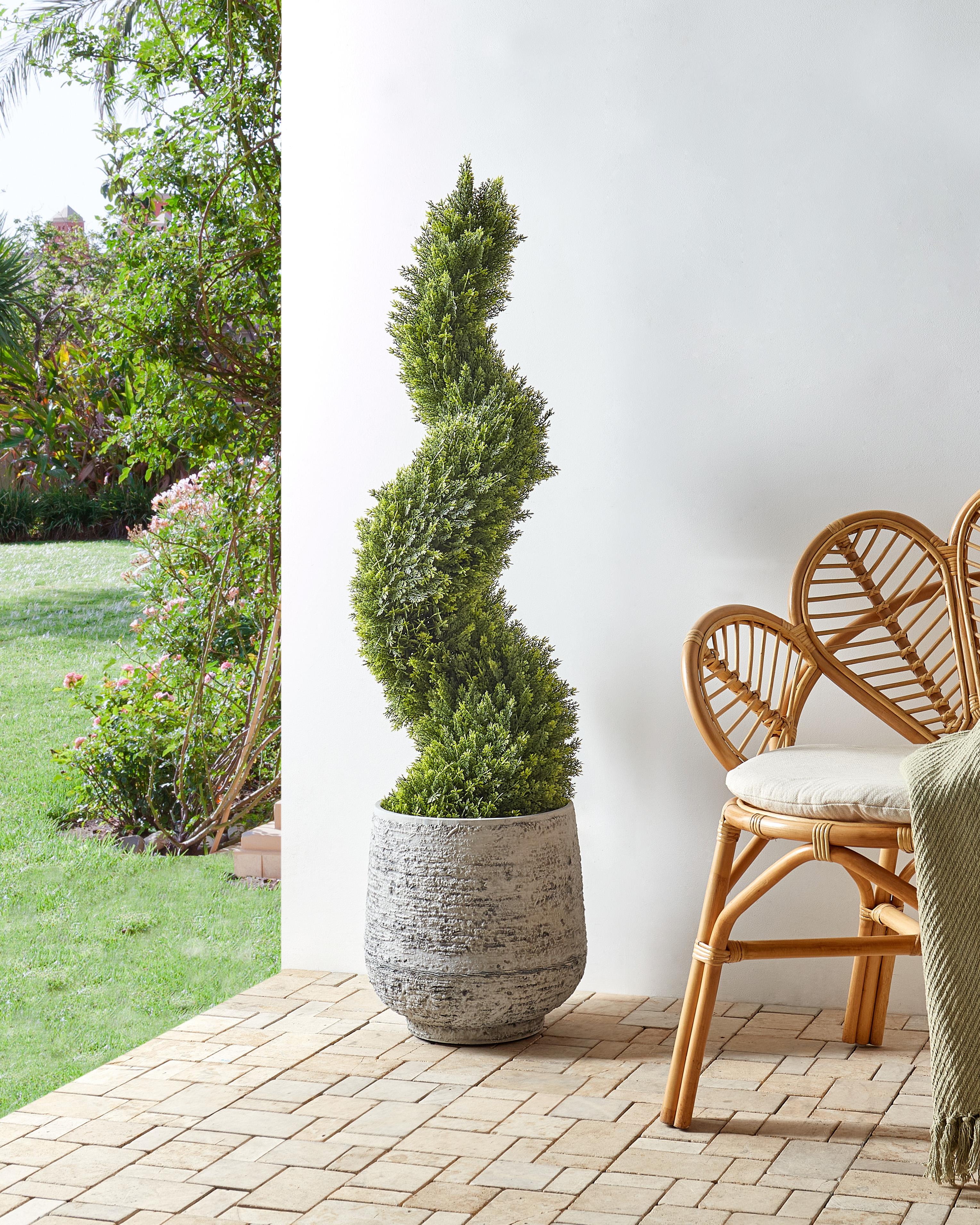 Artificial Plant CYPRESS SPIRAL TREE 126 cm Green