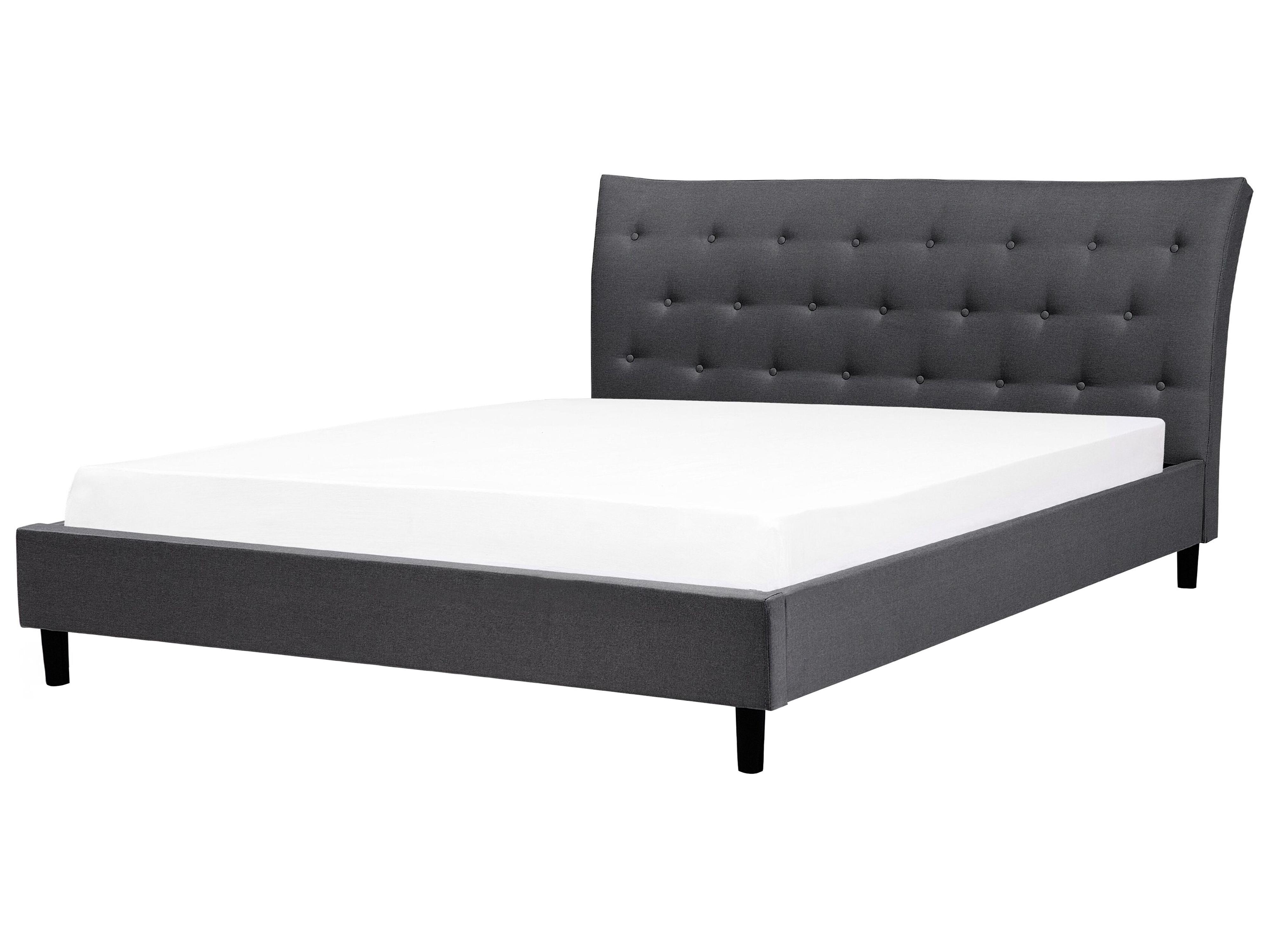 Bed Fabric SAVERNE 160 x 200 cm (EU King Size) Dark Grey