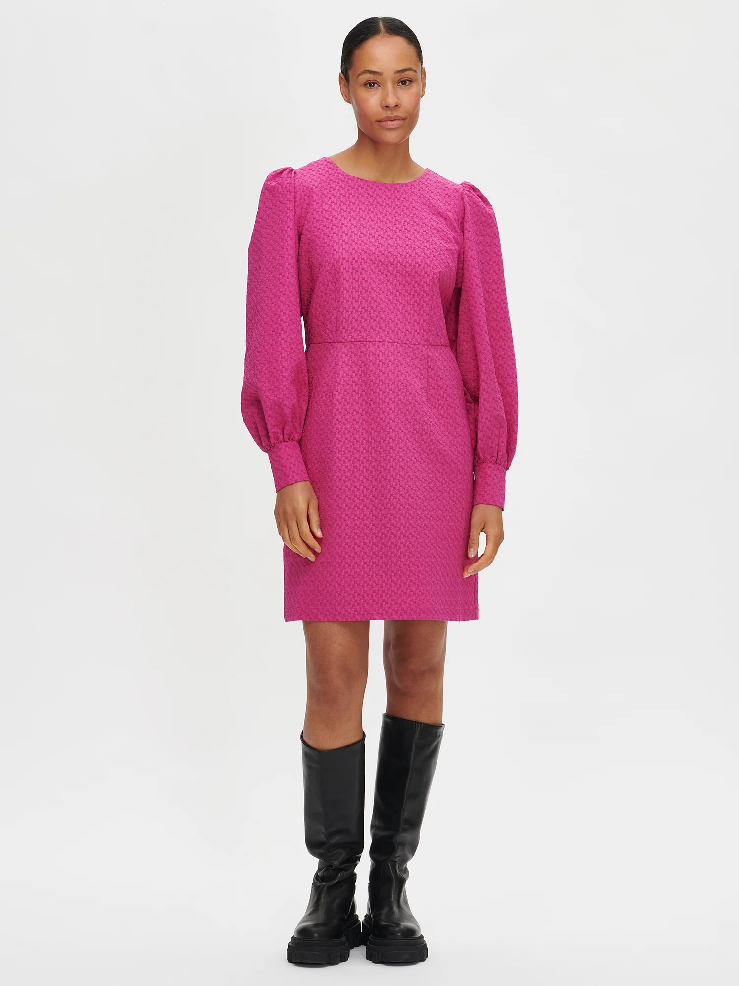 RELIEFI pitkähihainen mekko - pinkki