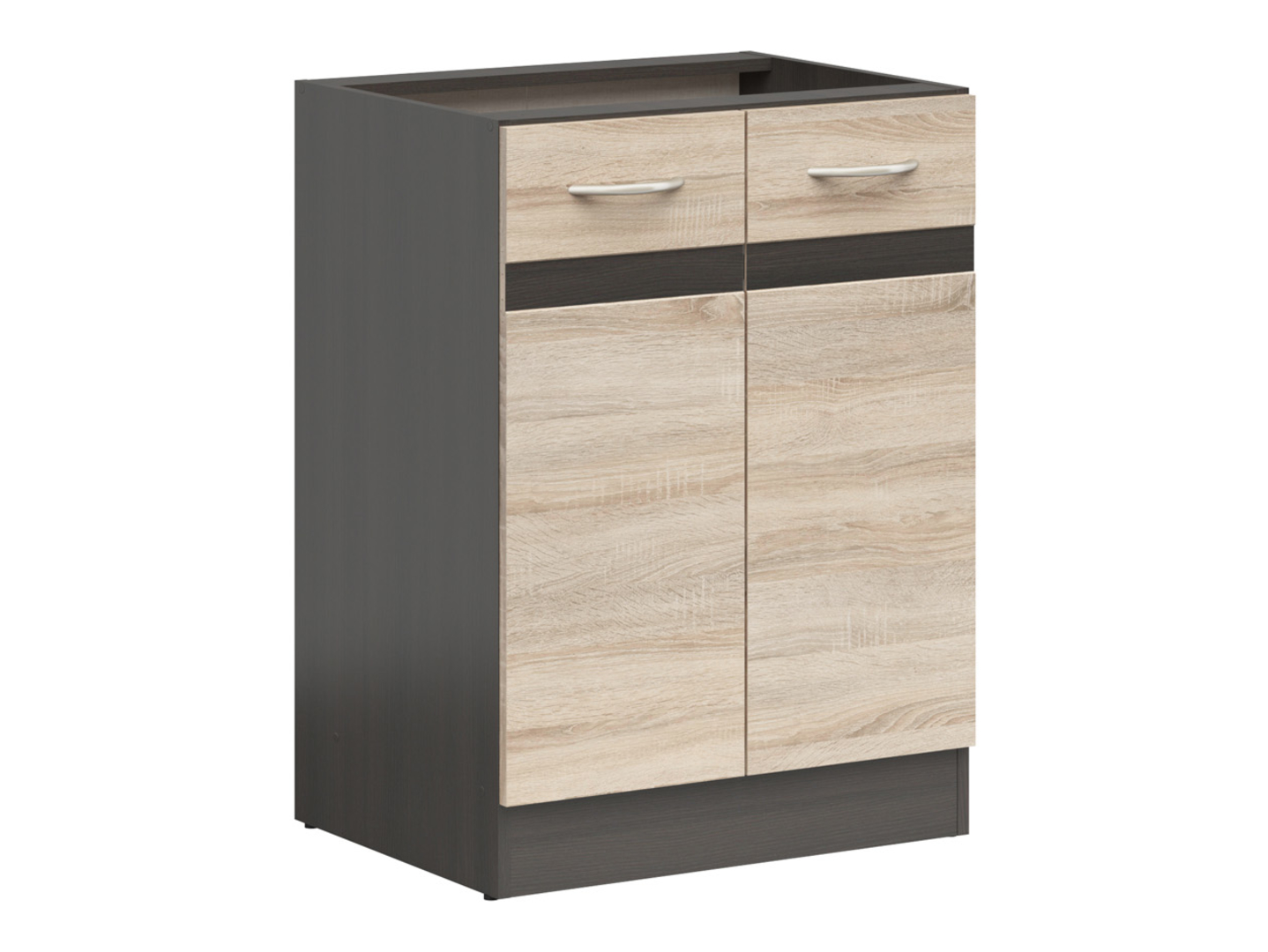 Szafka kuchenna dolna Junona Line 60 cm dwudrzwiowa dąb sonoma