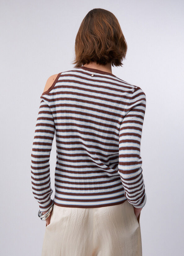 Maglia a righe con cut-out