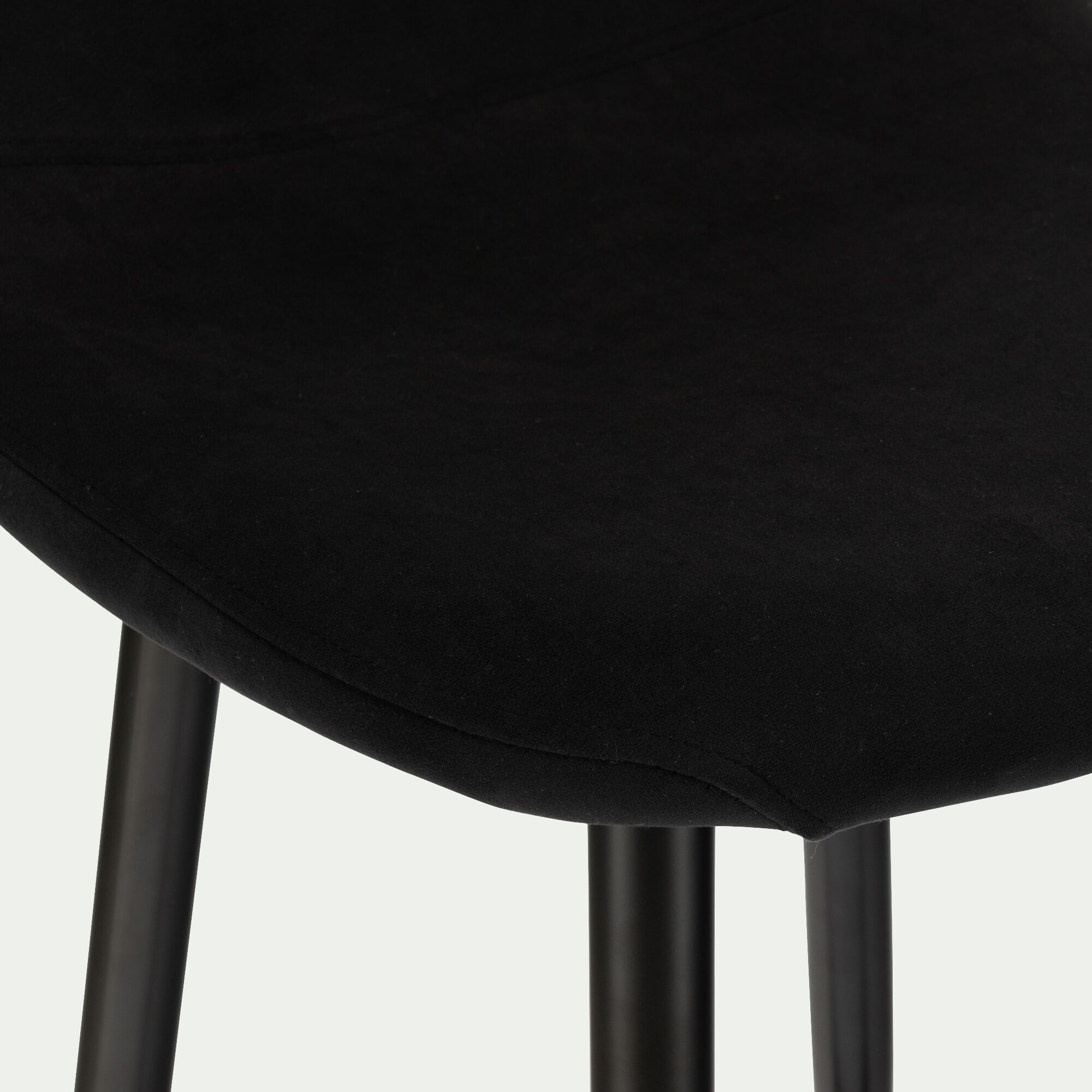 LOANA - Chaise de bar - noir H66cm