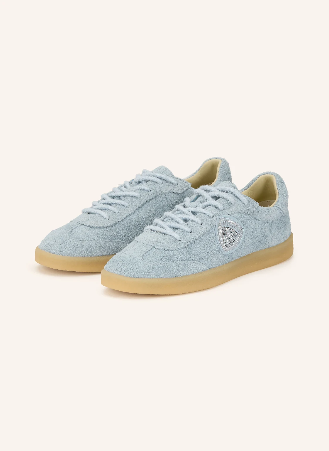 Blauer Sneaker AURORA mit Schmucksteinen
