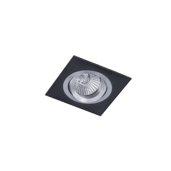 Oprawa wpuszczana kwadratowa czarno-srebrna MOOTY 1xGX5.3x50W IP20 Italux