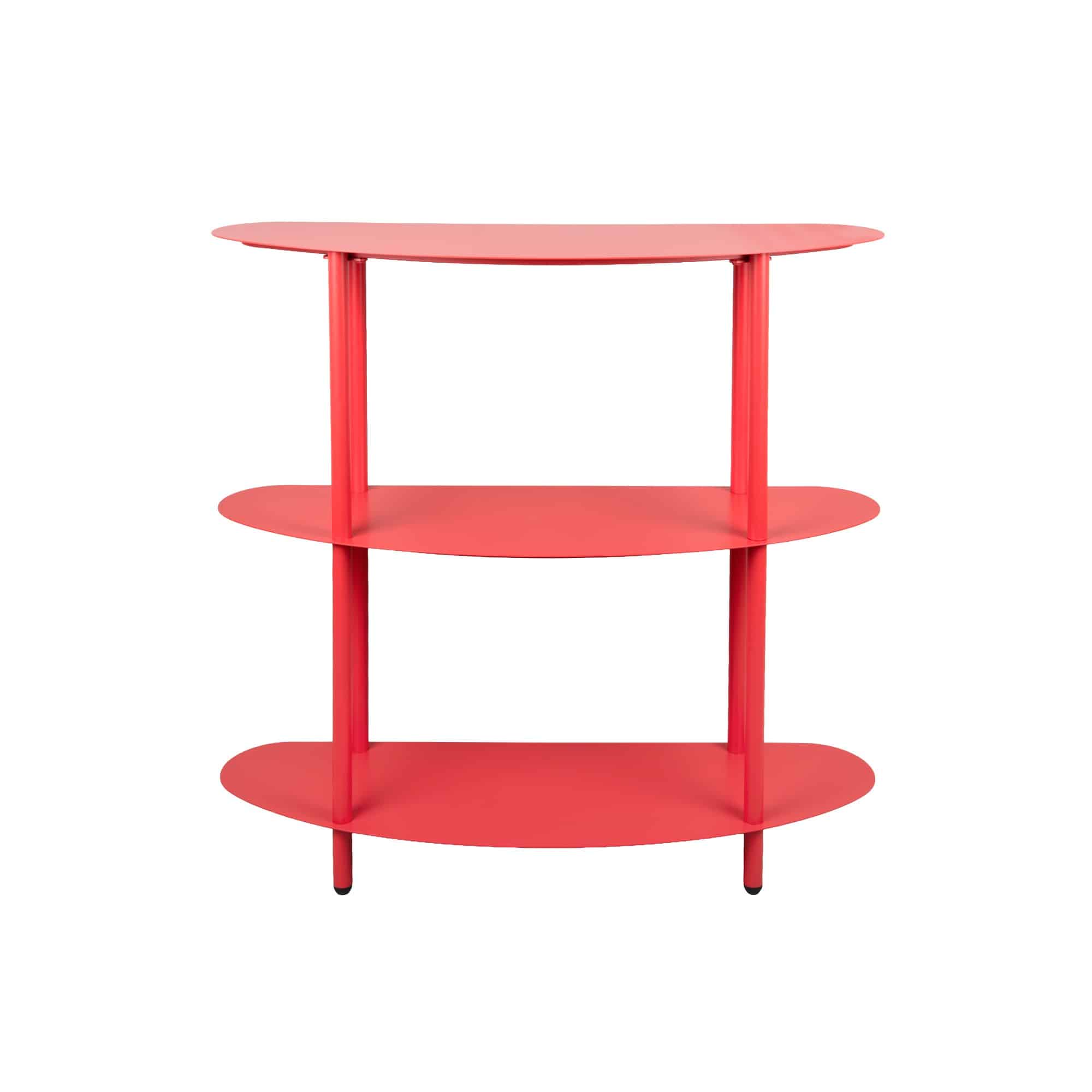 Leitmotiv side table Cool Retro - rood - 90x28x82cm