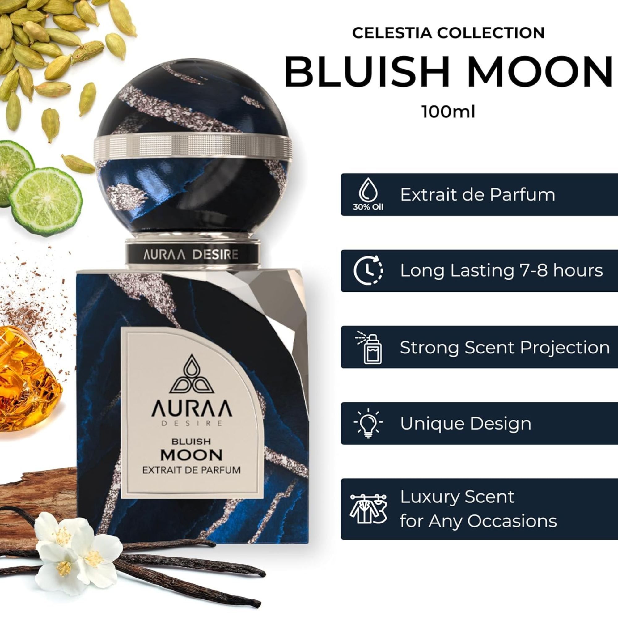 Auraa Desire Bluish Moon Extrait de Parfum 100ml For Unisex