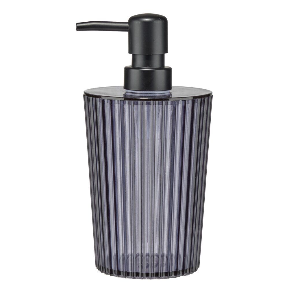 Accessoires salle de bain x5 plastique noir transparent