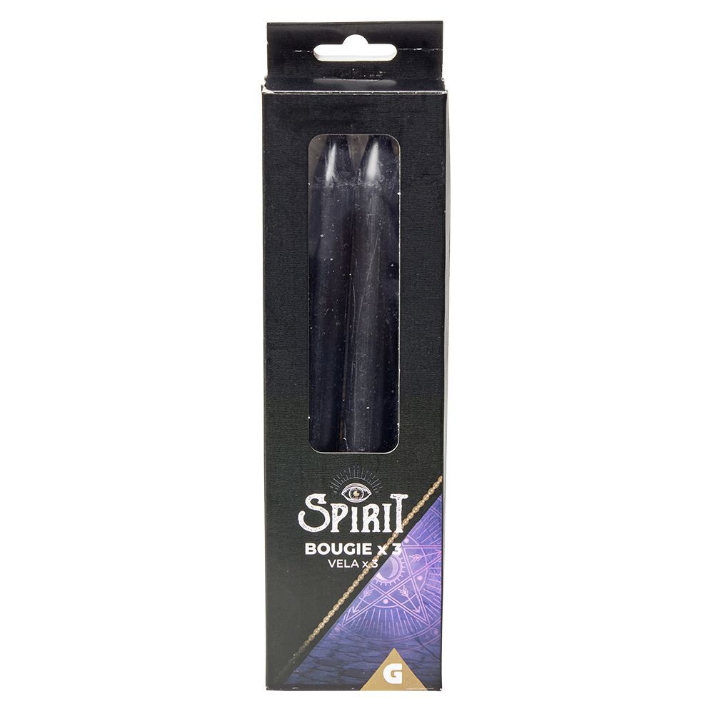 Bougie bâton Spirit Halloween noir x3
