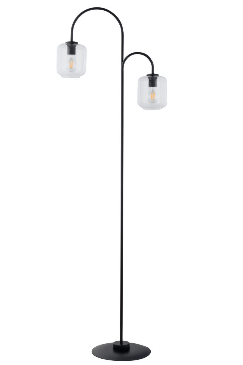 Lampa podłogowa czarna Shine 2xE27x15W wym:164x53x29cm Sigma