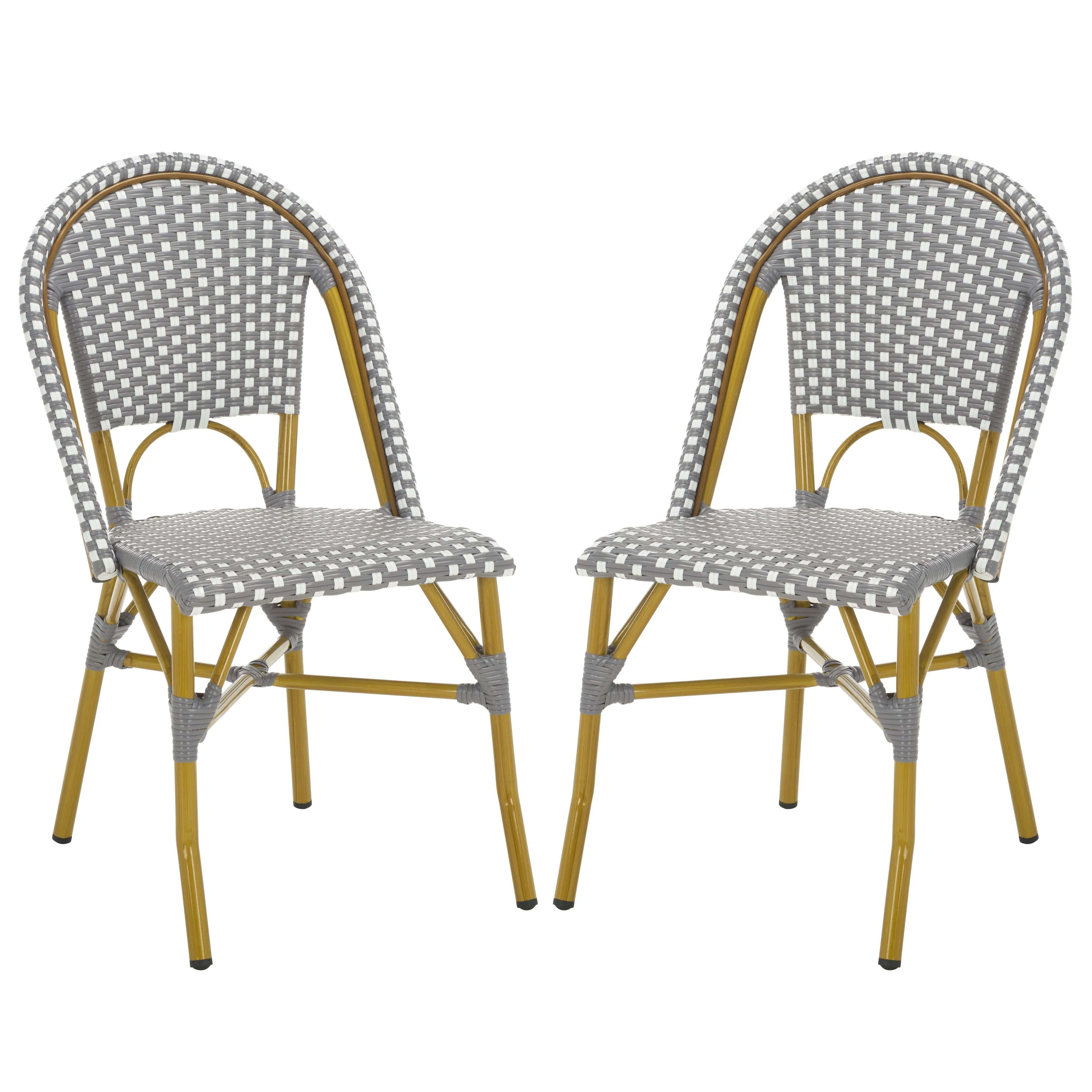 SAFAVIEH Salcha Parisian Bistro Stacking Side Chair (Set of 2) - 18W x 22D x 35H