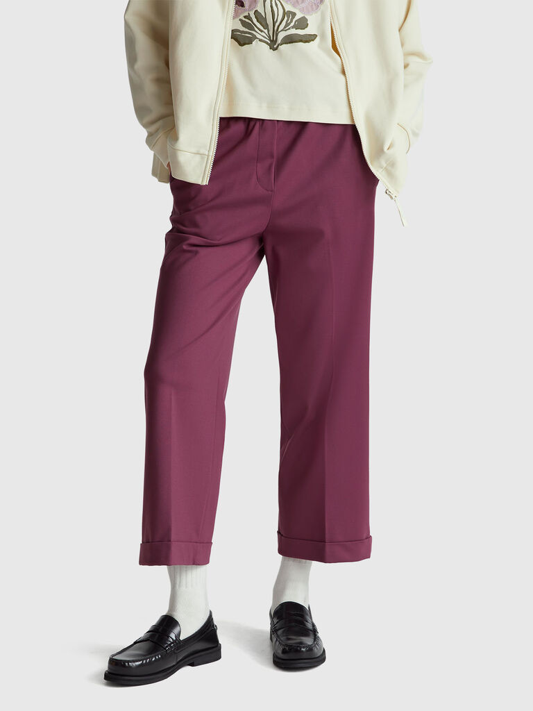 Trousers with elastic waist