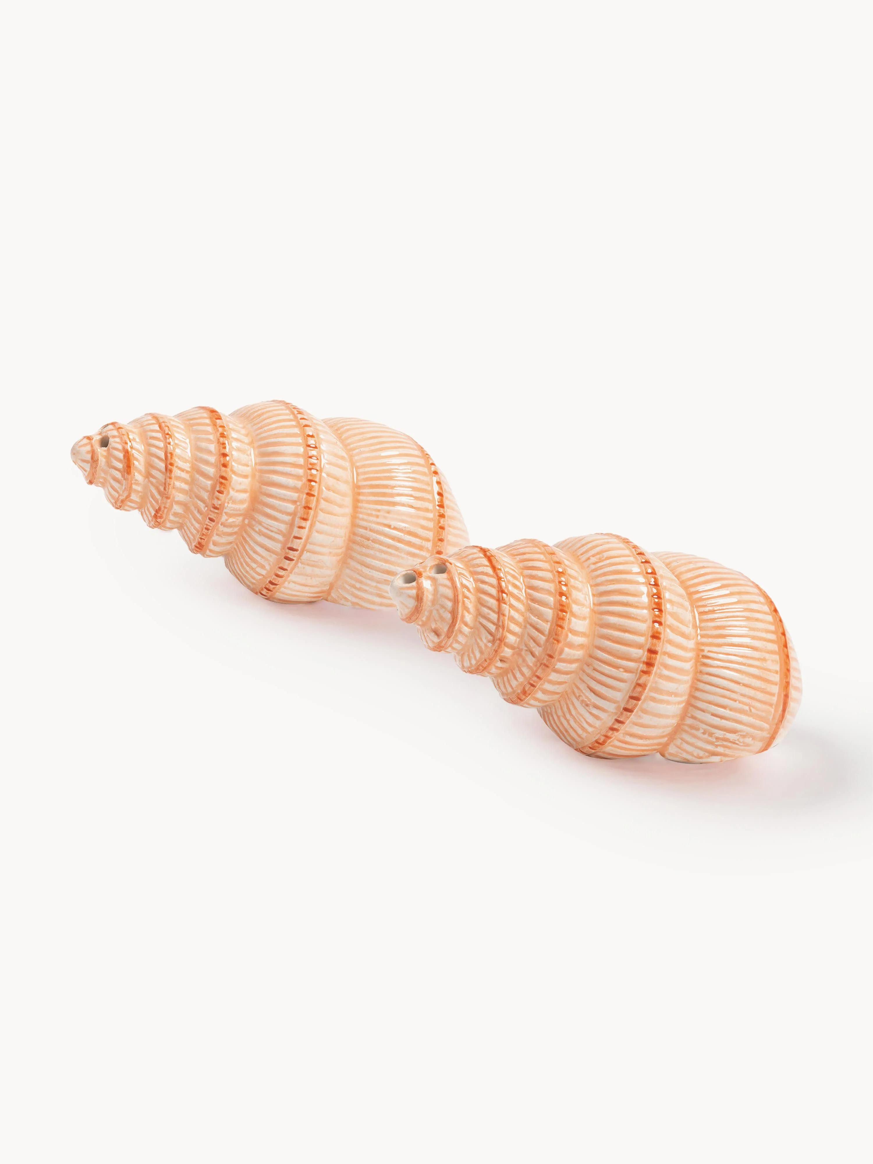 Handbemalte Salz- & Pfefferstreuer Shell aus Dolomit, 2er-Set