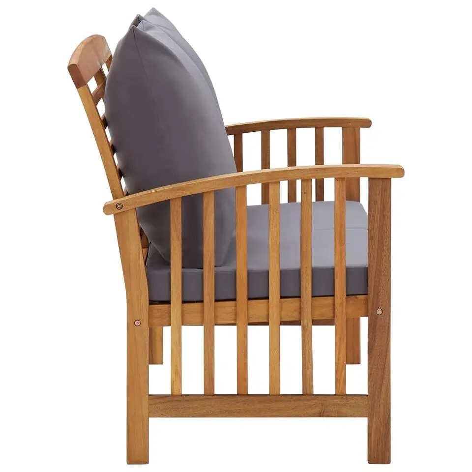 vidaXL - Tuinbank - Grijs - Hout