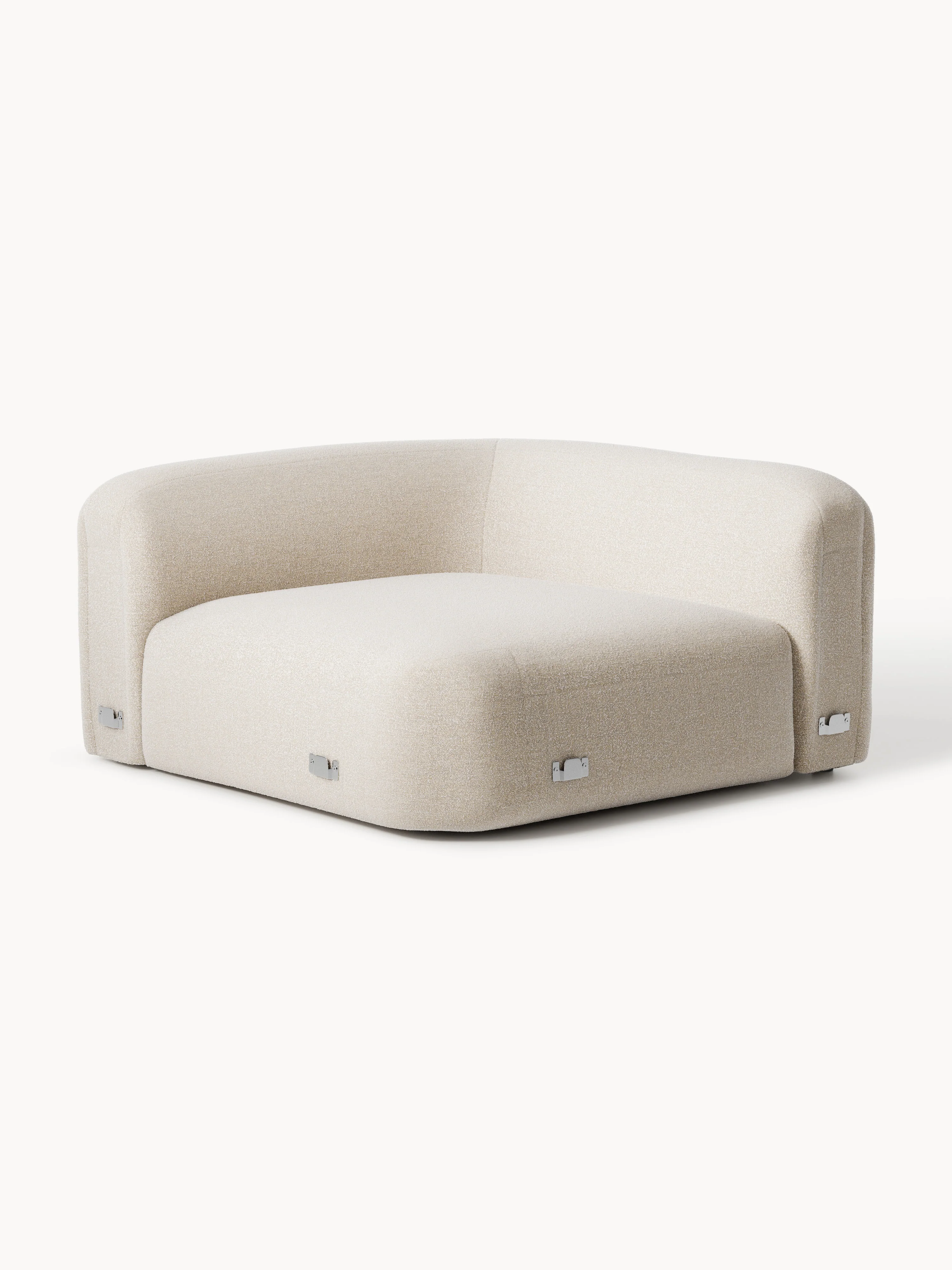 Abgerundetes Eckmodul Wolke aus Bouclé