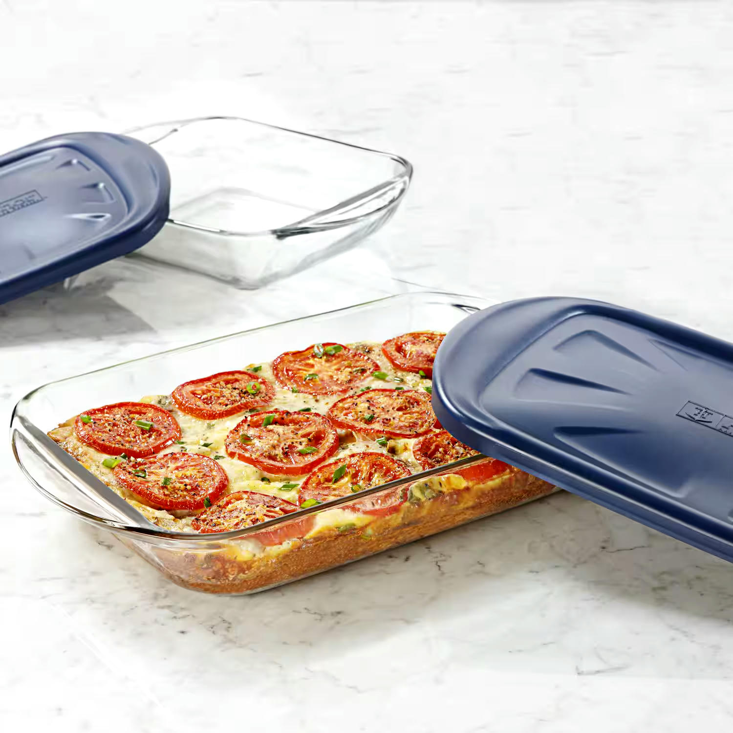 Anchor Hocking Bake 'n' Keep Glass Storage Set, Assorted Sizes, 2-pc
