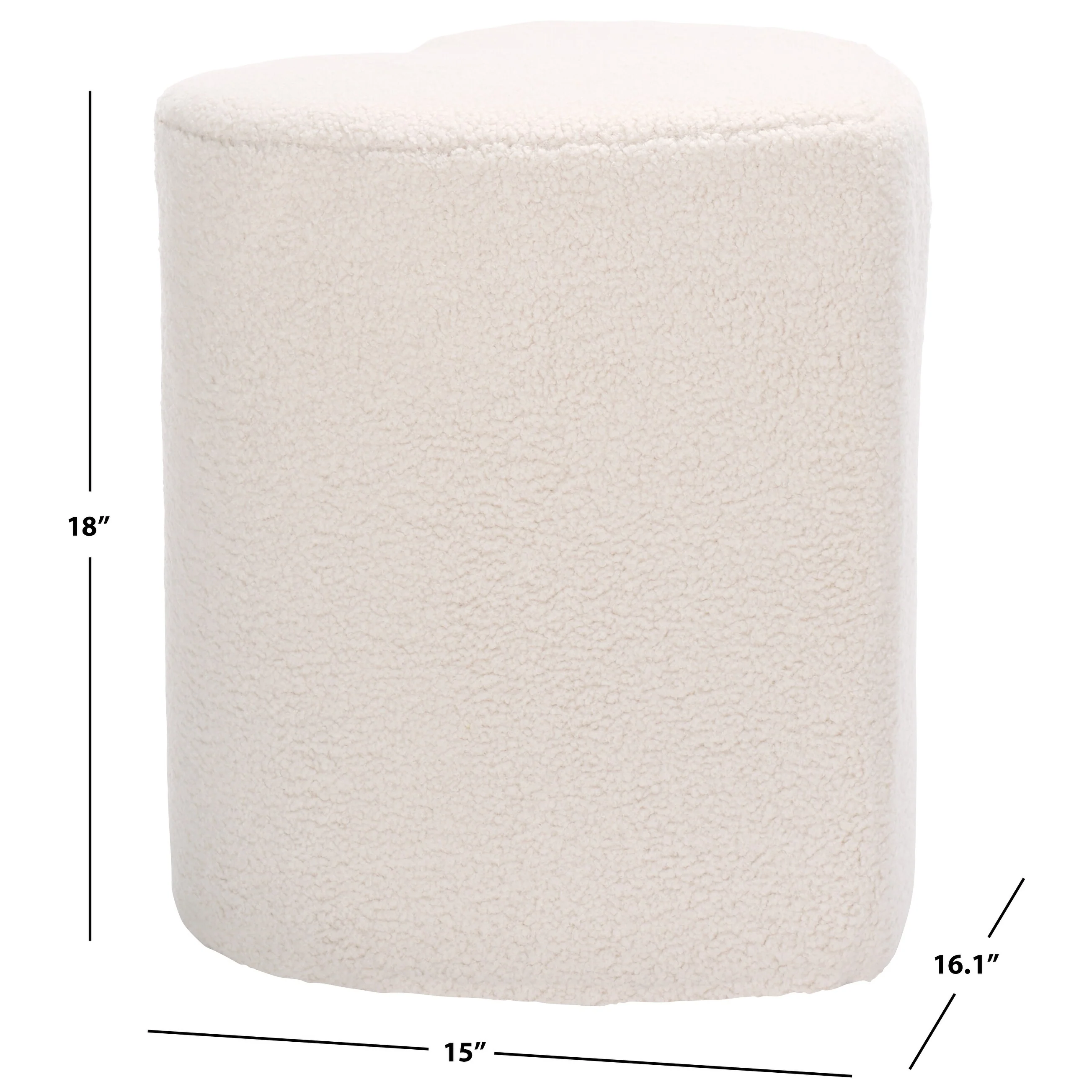 SAFAVIEH Milena Heart-Shaped Ottoman (Fully Assembled)