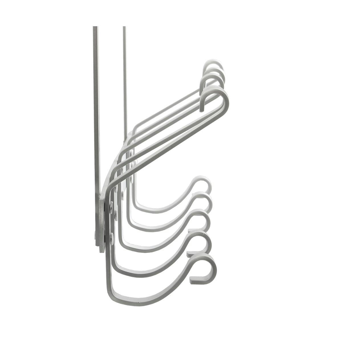 - Portemanteau de porte en métal chromé 5 crochets