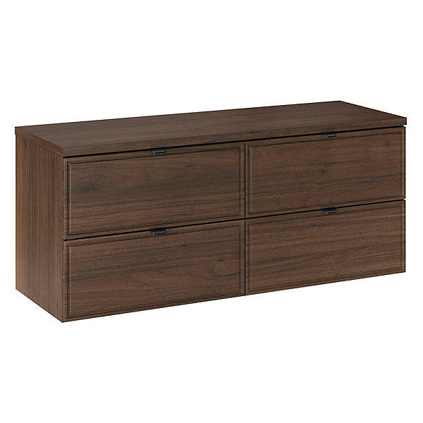 Ensemble meuble sous-vasque 120cm et colonne Elias Bois fonce