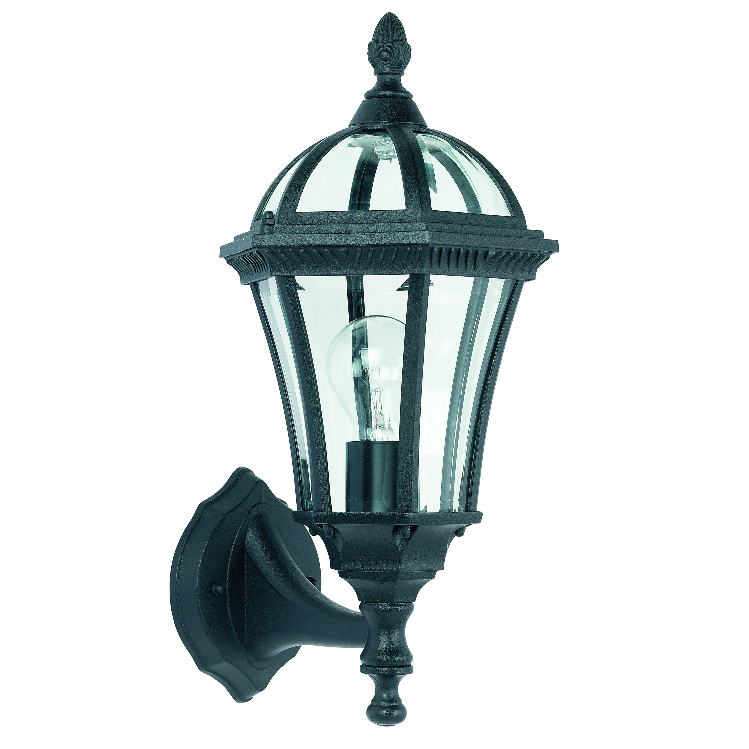 Kinkiet zewnętrzny DRAYTON czarno-przezroczysty 1xE27x60W Endon