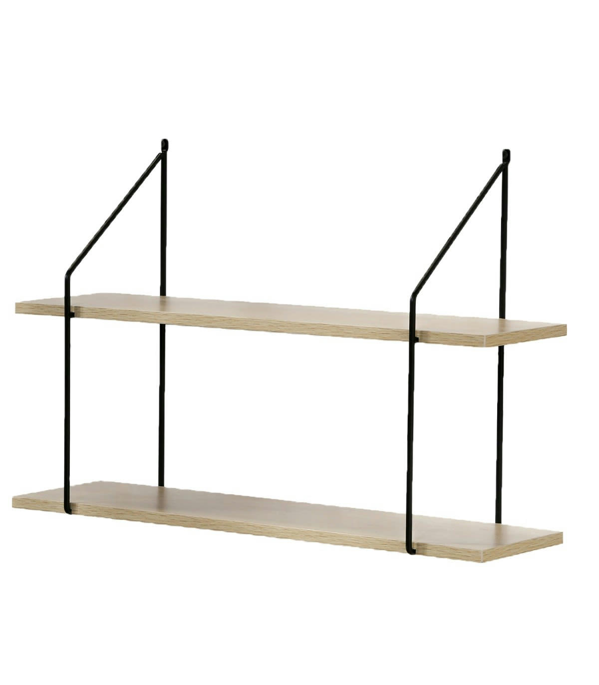 - Étagère Murale 2 Niveaux décor Bois L60 cm
