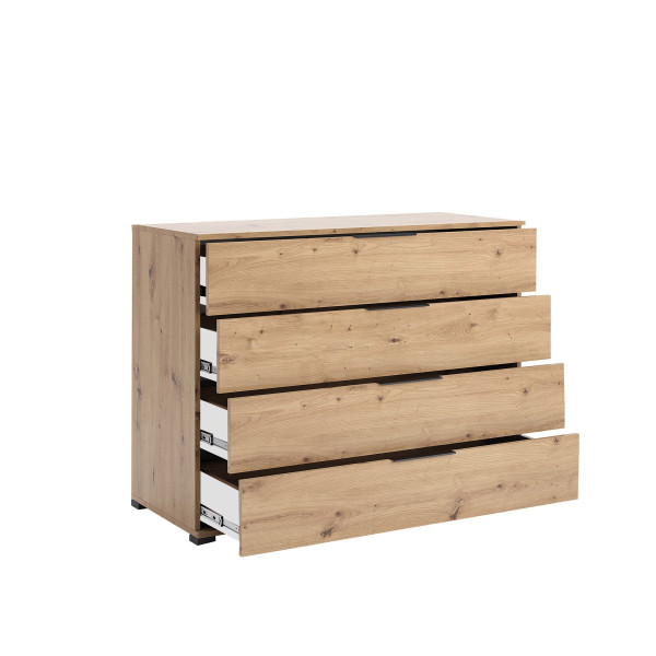 Komoda 4 szuflady 84x110 cm Dąb Artisan