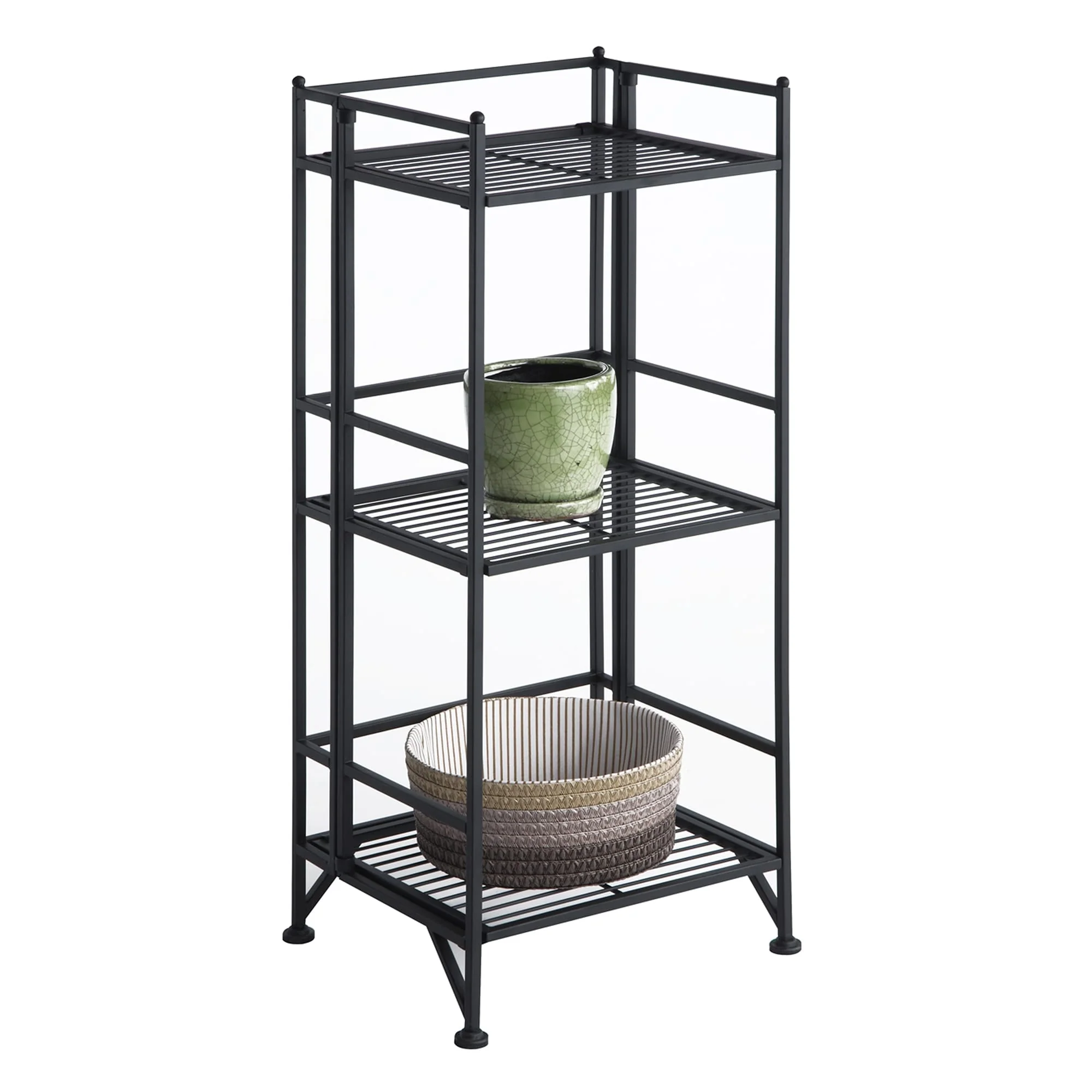 Convenience Concepts Xtra Storage 3 Tier Folding Metal Shelf